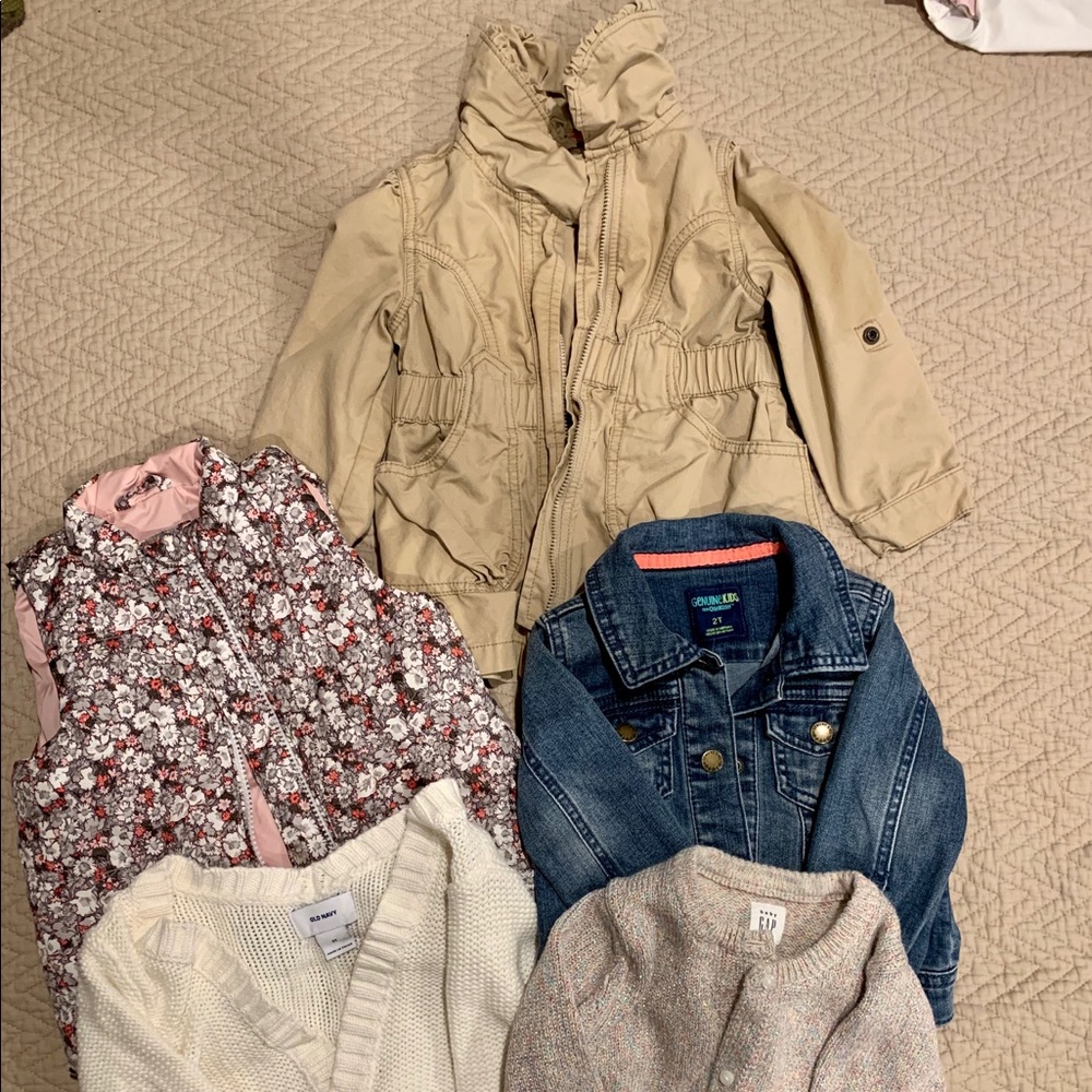 Girls jacket/sweater lot
